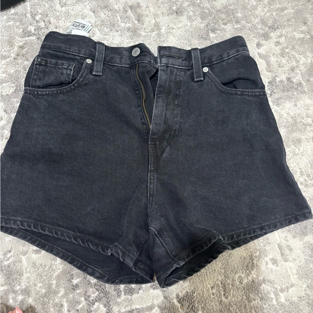 Levi's Women's Dark Gray Jean Shorts